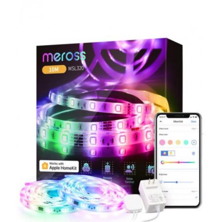 Meross Okos led szallag, RGB és fehér fénnyel 5m hosszú MSL320