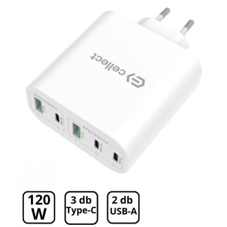 Hálózati gyorstöltő adapter 120W, Fehér