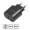 Hálózati gyorstöltő adapter 30W, Fekete