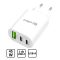 Hálózati gyorstöltő adapter 45W, Fehér