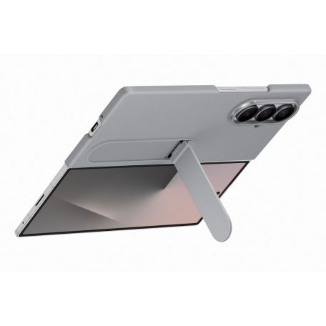 Samsung Fold 7 Álló tok szíjjal, szürke