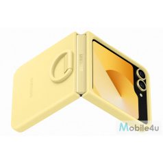 Samsung Flip 6 Szilikon tok gyűrűvel, Sárga