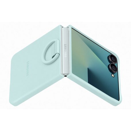 Samsung Flip 7 Szilikon tok gyűrűvel, világos kék