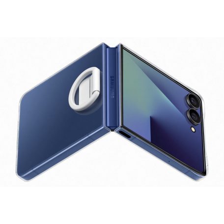 Samsung Flip 7 gyűrűs Clear slim tok, átlátszó