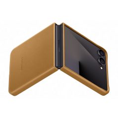 Samsung Flip 7 bőr hátlap, barna