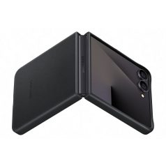 Samsung Flip 7 bőr hátlap, fekete