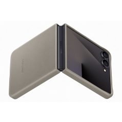 Samsung Flip 7 bőr hátlap, szürke