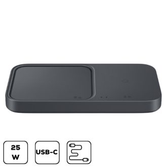SamsungWireless töltő dupla hálózati töltővel,Feke