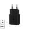 Samsung hálózati adapter, 15W PD Type-C, Fekete