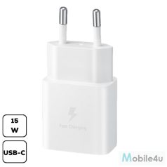 Samsung hálózati adapter, 15W PD USB-C, Fehér
