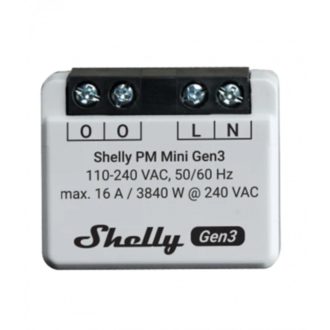   Shelly PM Mini Gen3, WiFi + Bluetooth modul, fogyasztásméréssel