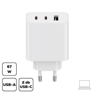   Xiaomi 67W hálózati gyorstöltő, 2xType-C/1xUSB, fehér BHR7493EU
