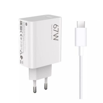   Xiaomi 67W hálózati töltő USB-C adatkábellel, fehér BHR9465